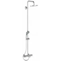 Porcher - Colonne Bain/douche OLYOS Thermostatique Chromé C3 Tête 1/2'' à Disques Céramique
