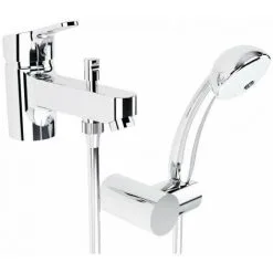 Porcher - Mitigeur Bain-douche Olyos C2 Monotrou Avec Ensemble Douche 1 Jet Chromé