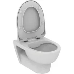 Porcher Pack WC Suspendu Sans Bride Okyris + Abattant Softclose, Blanc (P099801)