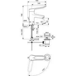Mitigeur Lavabo Okyris Pro Porcher - Poignée Ajourée - Monotrou - Chrome -France PORCHER Soldes 2022 33299482 2