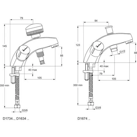 Mélangeur Bain-douche Ulysse Porcher - Tête Céramique - Avec Hydro 2 Mélangeur Bain-douche Ulysse Porcher - Tête Céramique - Avec Hydro – Image 2