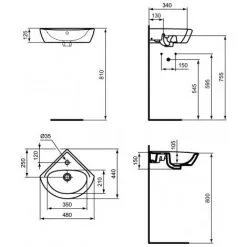 Porcher Lave Mains D'angle En Porcelaine Vitrifiée + Robinet Eau Froide, Chrome (E899701B073) 8 Porcher Lave Mains D'angle En Porcelaine Vitrifiée + Robinet Eau Froide, Chrome (E899701B073) -France PORCHER Soldes 2022 40901268 4