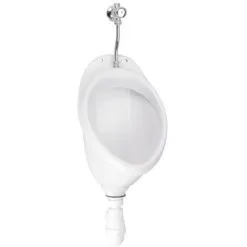 PORCHER Pack Urinoir Applique Blanc Avec Robinet Temporisé