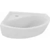 PORCHER Lave Mains Angle MATURA - Sans Trop Plein - 44 X 34 Cm - Blanc