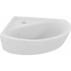 PORCHER Lave Mains Angle MATURA - Sans Trop Plein - 44 X 34 Cm - Blanc