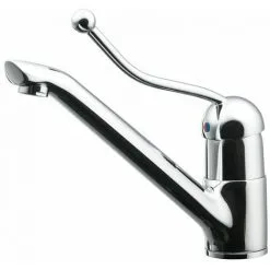 PORCHER Mitigeur Lavabo OKYRIS 2 CLINIC, Bec Orientable, Manette Allongée 140 Mm - Chrome