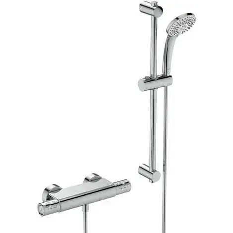 PORCHER Ensemble De Douche Thermostatique OKYRIS, Avec Tablette - 600 Mm 1 PORCHER Ensemble De Douche Thermostatique OKYRIS, Avec Tablette - 600 Mm