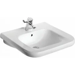 PORCHER Lavabo MATURA 2 Accessible Aux PMR - Trop Plein - 60 X 55 Cm