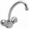 PORCHER Mélangeur Lavabo ULYSSE Bec Tube, Tête à Clapet Guidé - Chrome