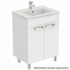 PORCHER Meuble Salle De Bains Ulysse 60cm 2 Portes Gris Moyen